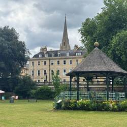 Musical Pavillon built in 1970's built by the iron workers. The music commissioned for the opening