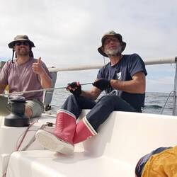 Georg und Niels beim "active sheeting"