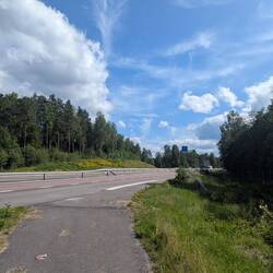 Hier sollte ich auf die Autobahn, ich habe mich dann doch für die längere Alternativroute entschiede