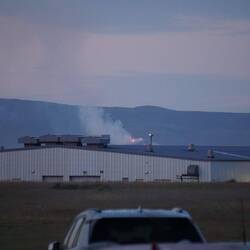 sowie Sicht vom Hotel am frühen Morgen