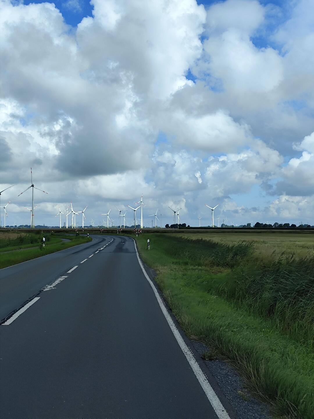 Überall Windräder, hier sieht man sie wieder überall