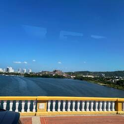 The fort and newer Cartegena beyond it, seen from the bus back to the port