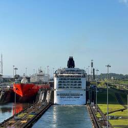 The first set of locks. We are following the Norwegian Jewel.