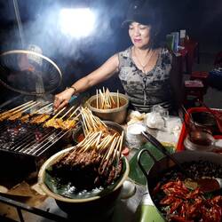 Take the grilled meat...