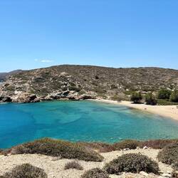 Une plage quasi déserte.