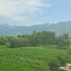 Mount Huashan range, seen from the train. Chinese landscapes are mindblowing .