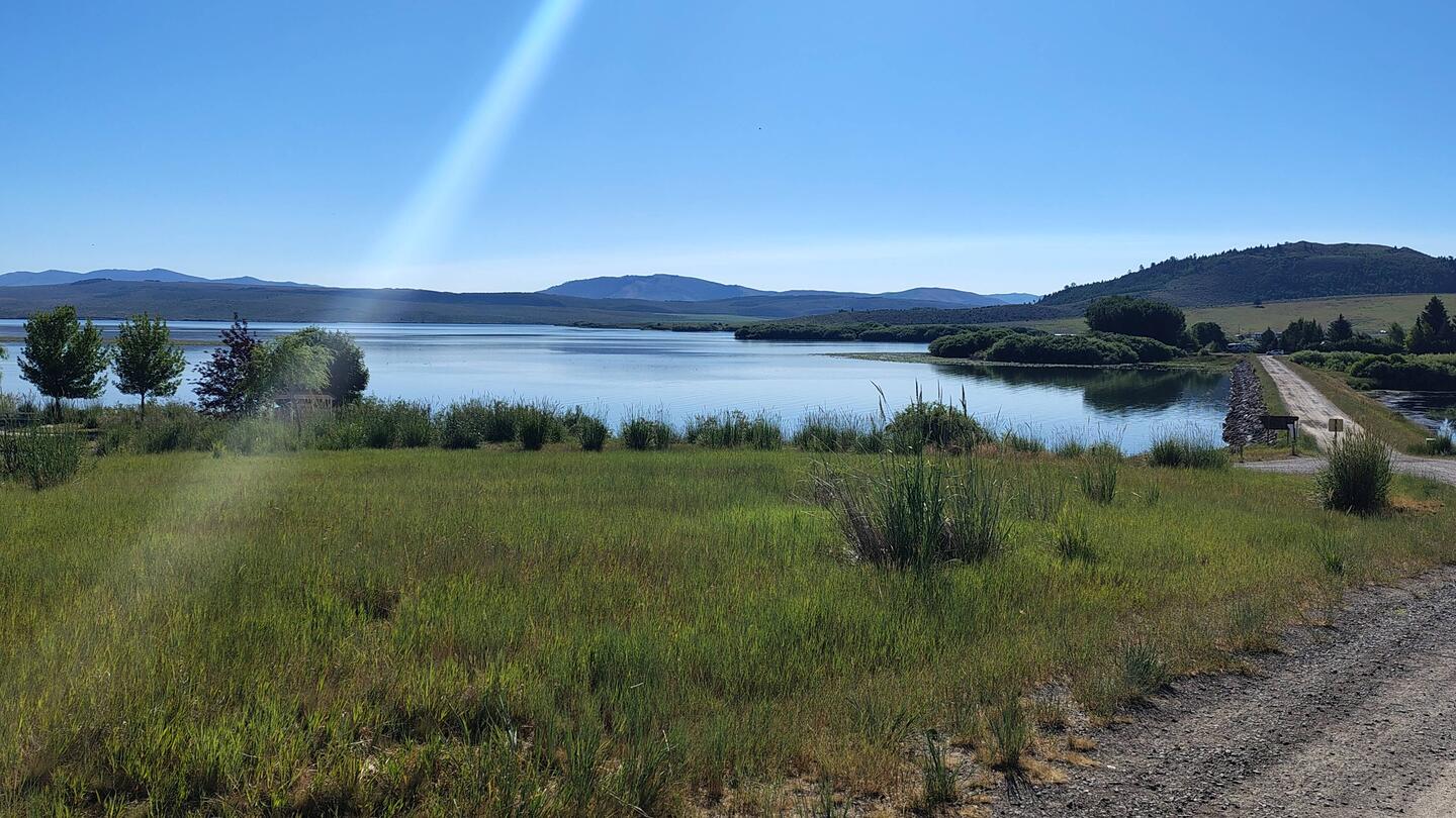 Blick zurück zum See der Schwarzfussindiander