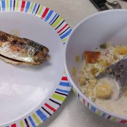 Cullen skink with our mackerel
