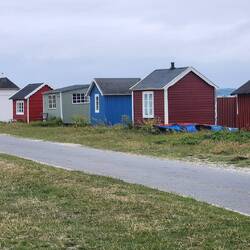 These are all one room houses for families at the beach.
