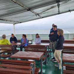 The weather on the ferry back to Svenborg was not as pleasant as the way over.