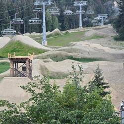 Big jumps being built for crankworks (a pro slopestyle event)
