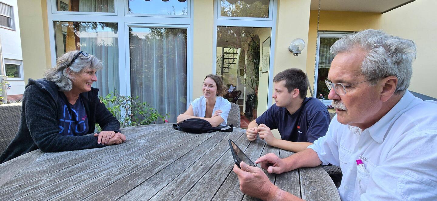 Nicole,, Tamara Tim und Clemens unsere Crew...