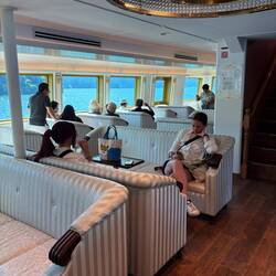 First class accommodations provided respite from wind/sun in the 30 min trip