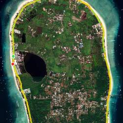 Wir sind wieder eine Runde um die Insel gelaufen.