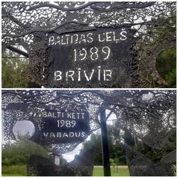 Eindrückliche Erinnerung zur baltischen Menschenkette von 1989, an der estnisch-lettischen Grenze