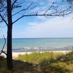 Ausklingen am einsamen Strand von Ziemupe