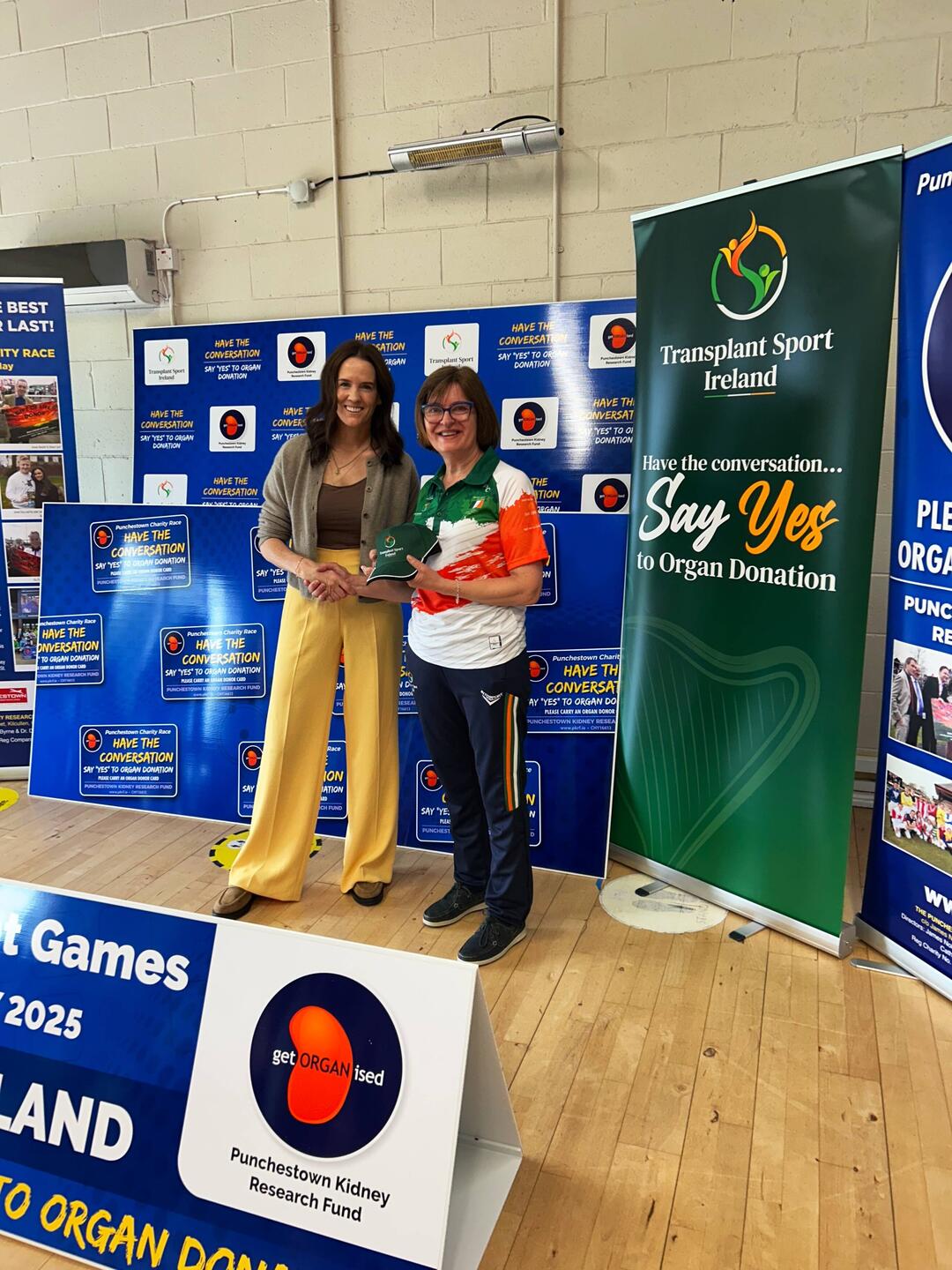 Rachael Blackmore presenting TSI caps to Competitors