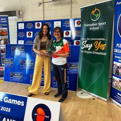 Rachael Blackmore presenting TSI caps to Competitors