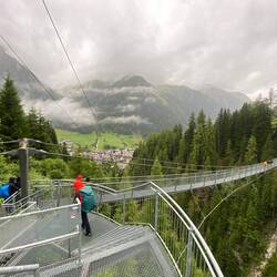 Letztes Abenteuer auf der Route - Hängebrücke Kitzelloch
