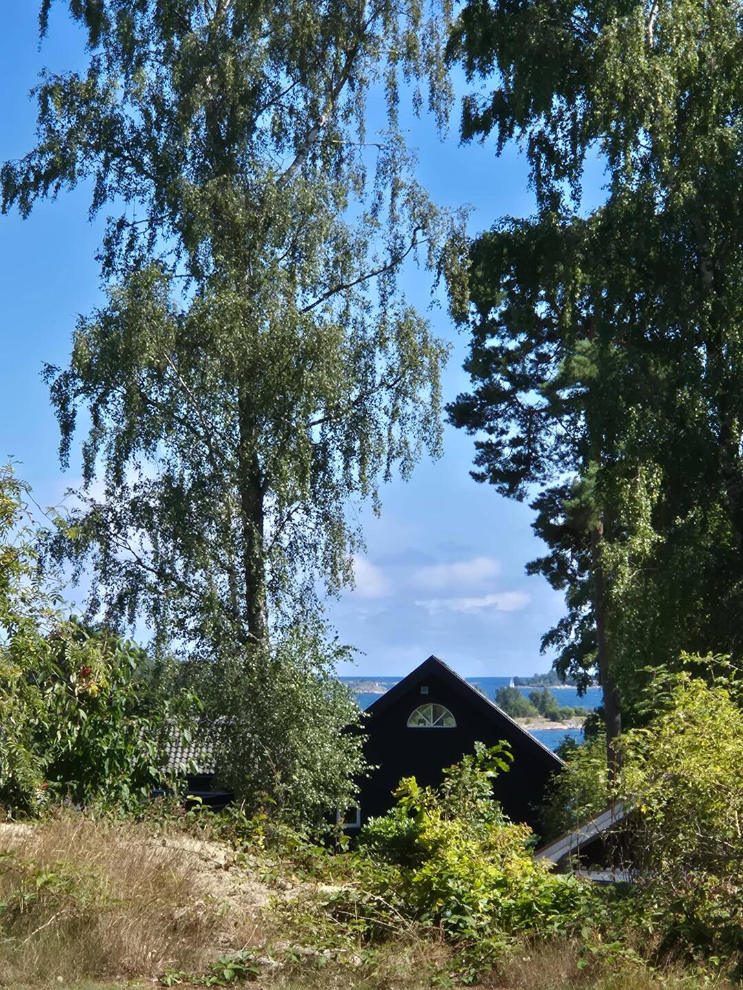 Die Aussicht vom großen Haus zum Meer