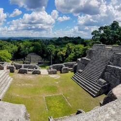 Panorama of beautiful Maya site of Caracol.