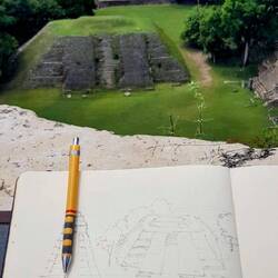 In a world preoccupied with selfies, I took a moment and drew these ruins.