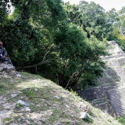 Rahel talks about our journey with the soldier guarding the area...