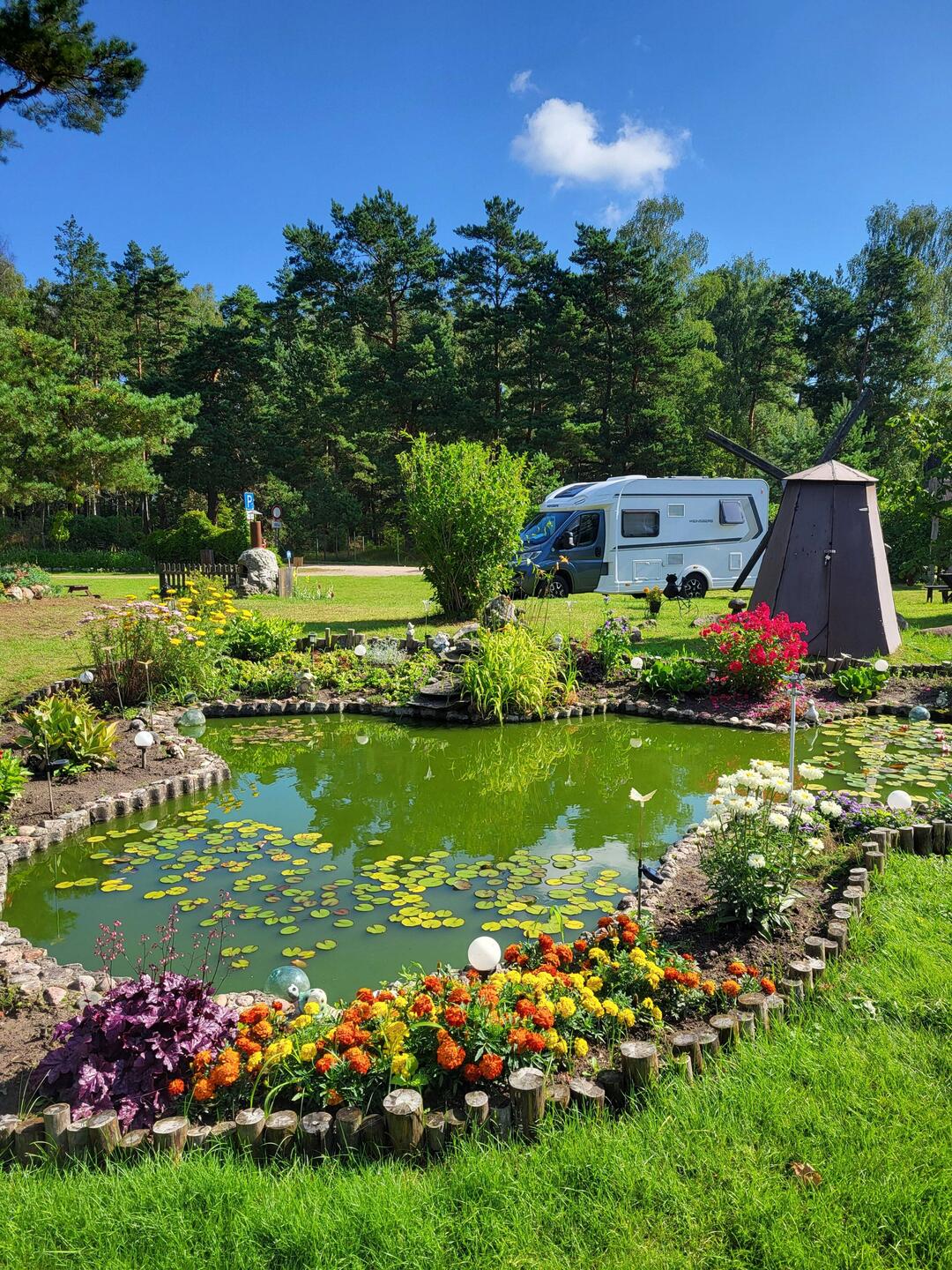 Der schöne Campingplatz in Pūrciems.