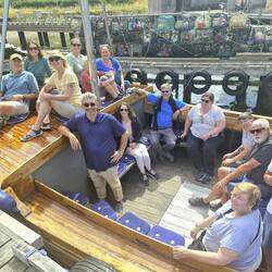 The first group to take the boat ride