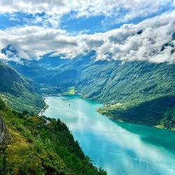 Route 63 au départ du Geirangerfjord