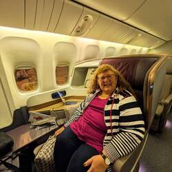 Me in my business class seat!