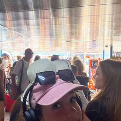 Anddd getting off. Feat Tate looking cute!