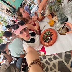 Tate eating and about to eat