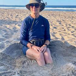 Robins new idea for a beach pedicure