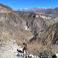 Auf kurzer Strecke müssen wir viele Höhenmeter machen