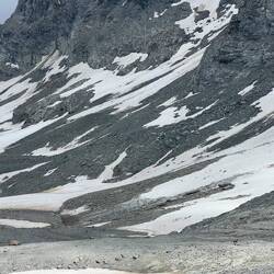 The tail end of a glacier