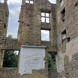 Old Hardwick Hall; Old Elizabethan plaster frieze