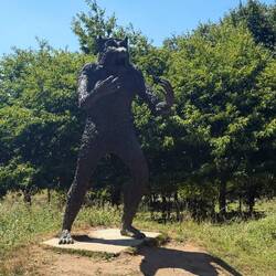 The Vákner statue. In the middle of nowhere. Amazing.