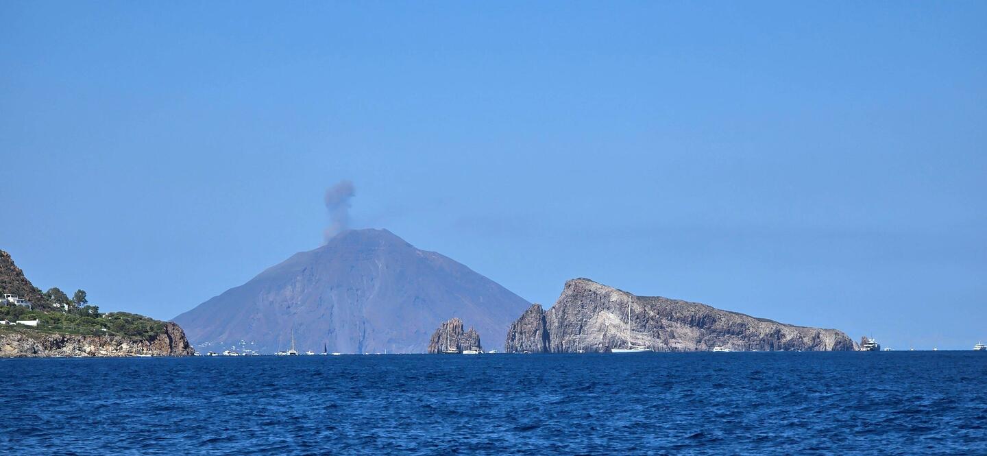 Kleiner Ausbruch des Stromboli