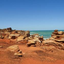 Area where the are dinosaur footprints