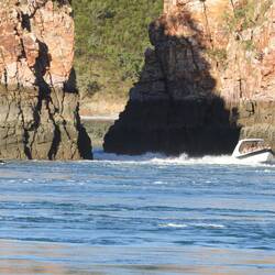 One of our tour boats passing through