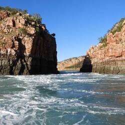 You can see the tide marks on the cliff