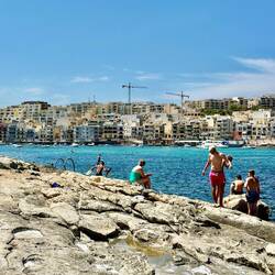 und wir sind ins Wasser gesprungen