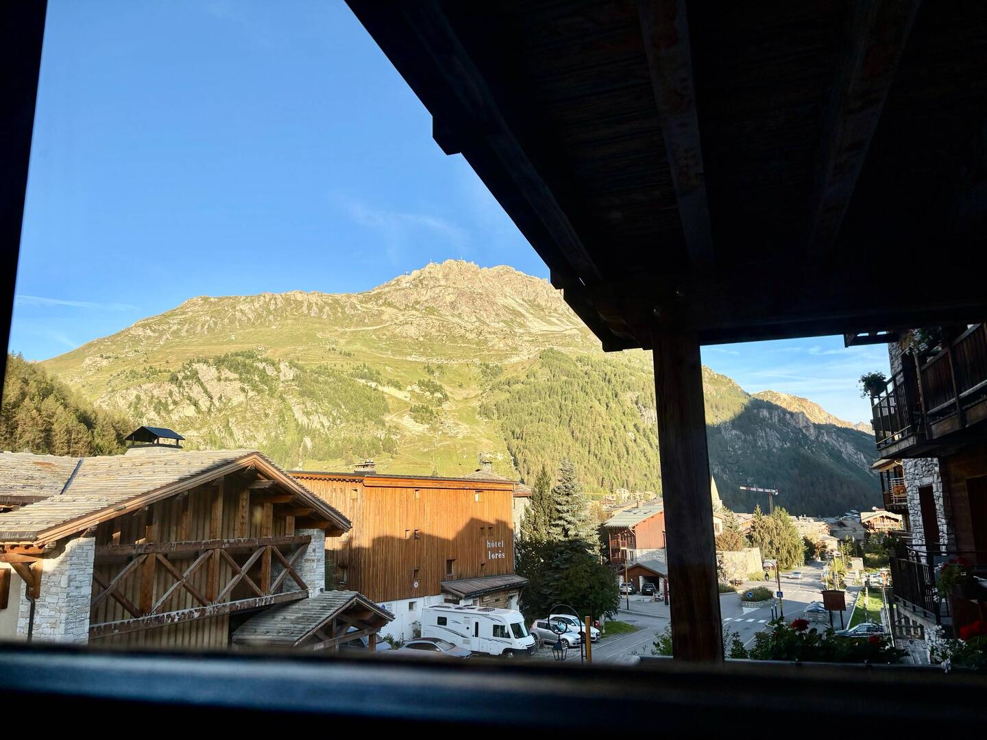 Unser Zimmerblick in Val d'Isére