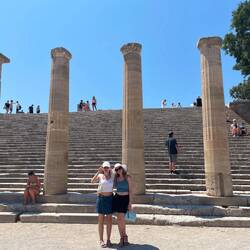 Me and leg and some pillars and some stairs!