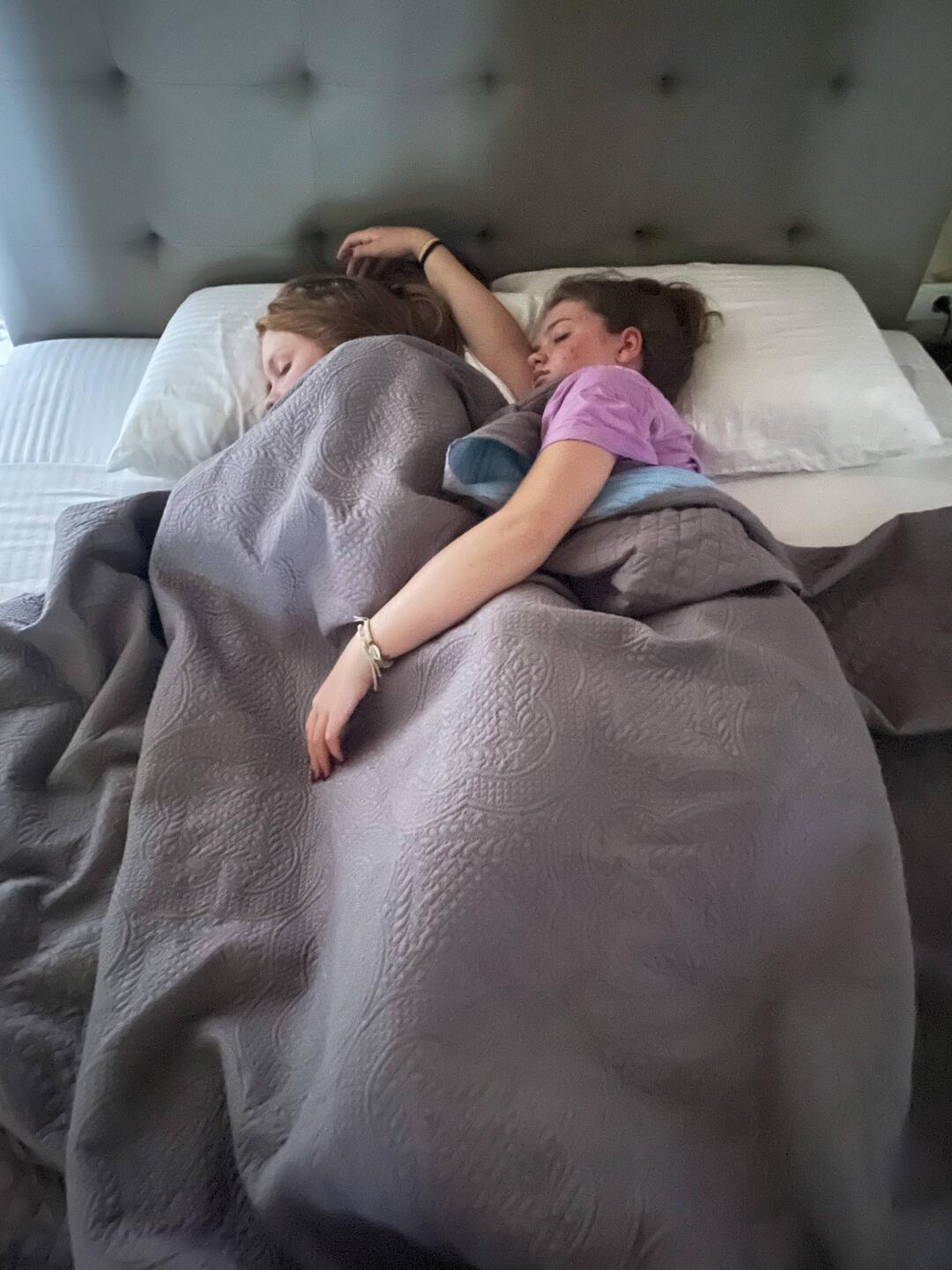 The twins look adorable