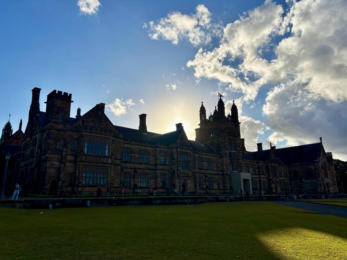 The Quadrangle, het centrum van de campus! Later komt er vast een betere foto, googlen kan ook