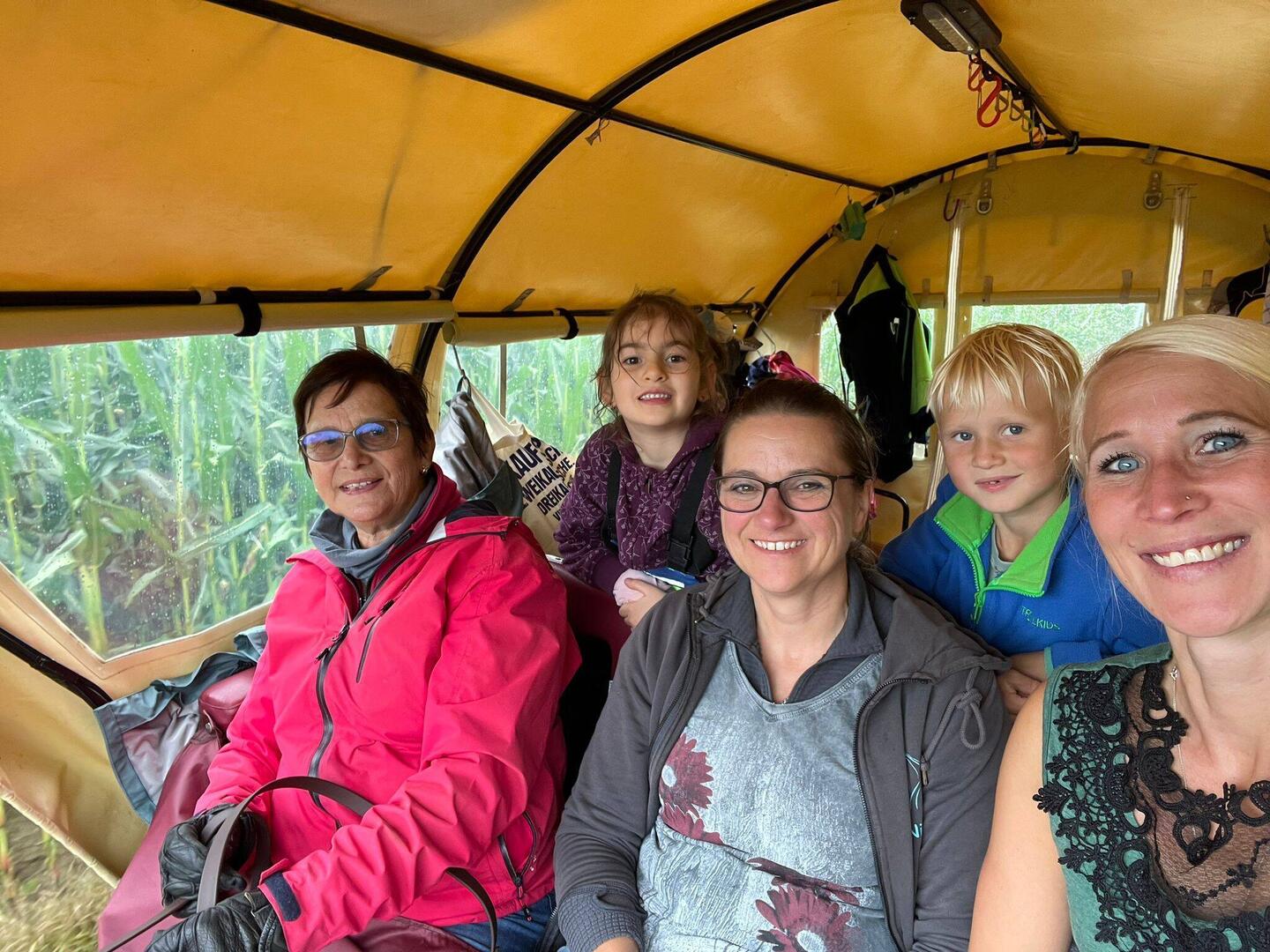 Die kleine Franziska war heute mit auf Tour