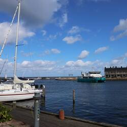 Die Fahrrad- und Fußgänger-Fähre Öland-Kalmar. Seit dem die Brücke fertig ist, reicht diese.
