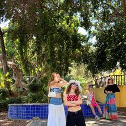 Waiting under some awesome trees in Rhodes